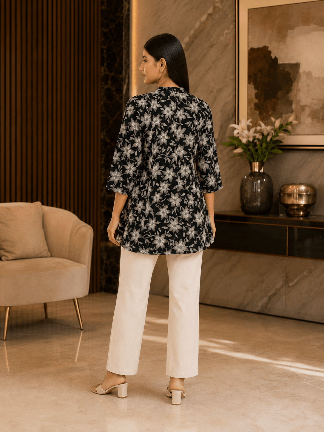 Midnight Bloom Top