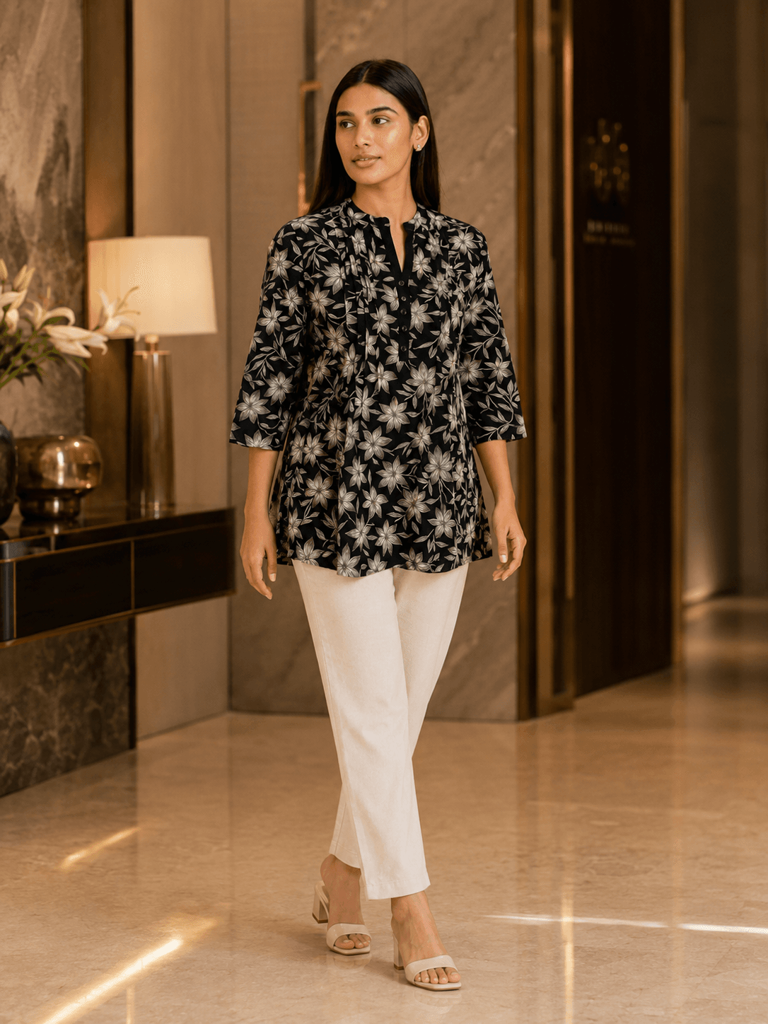 Midnight Bloom Top