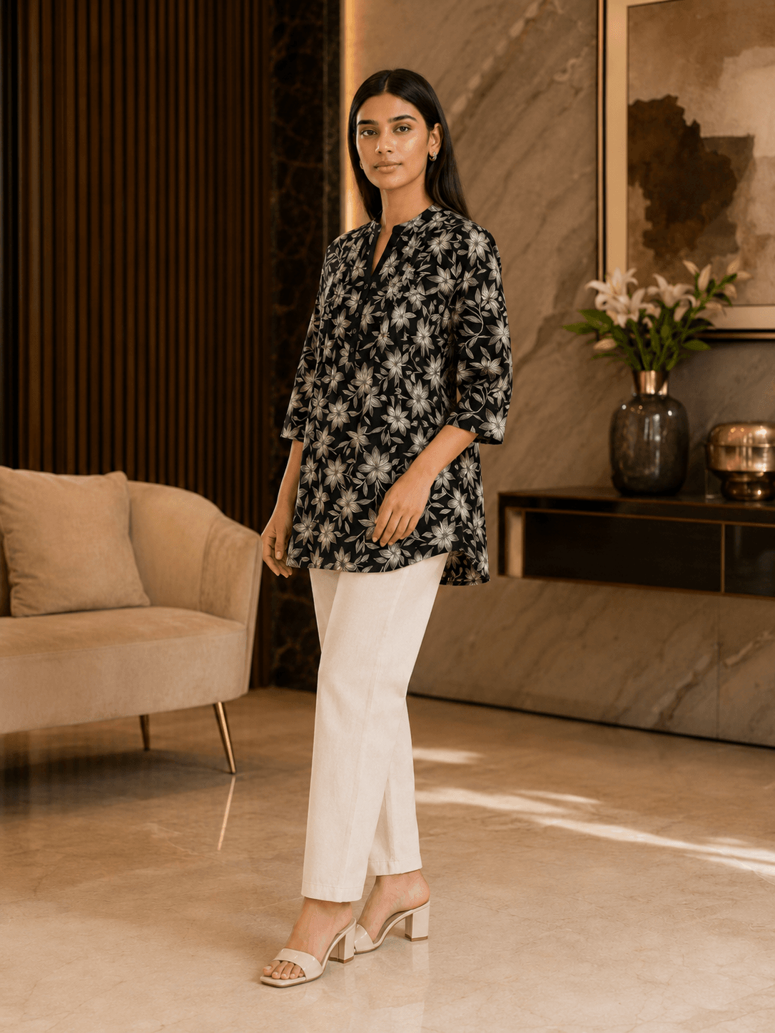 Midnight Bloom Top