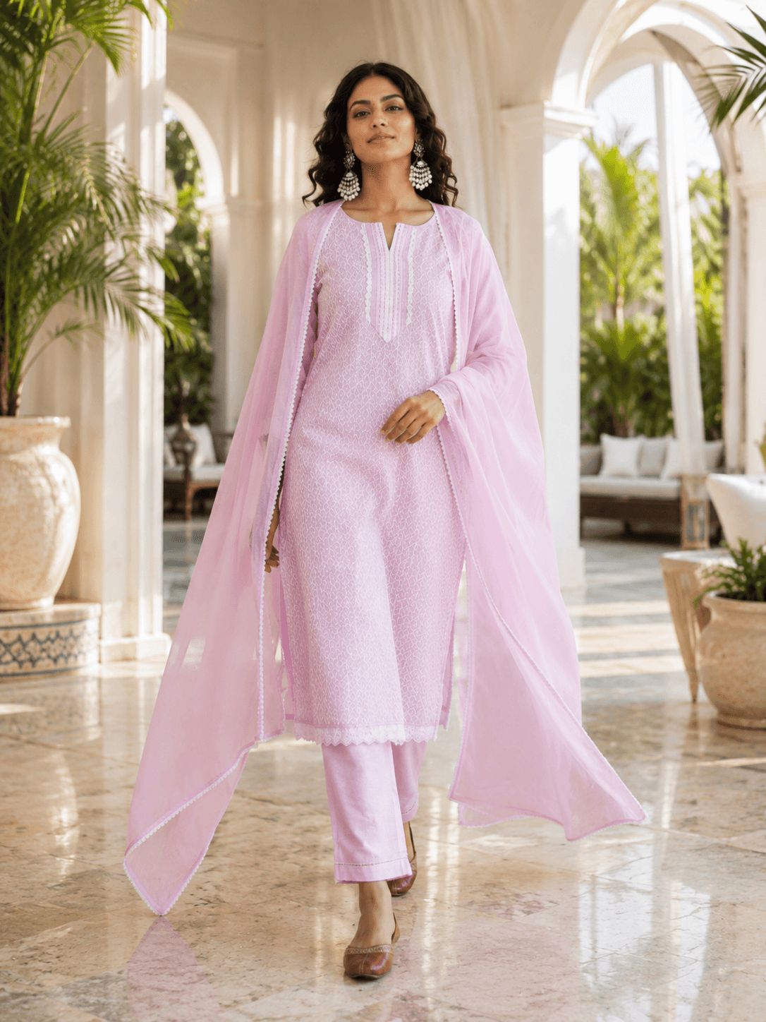 Rosy Mist Dupatta Set