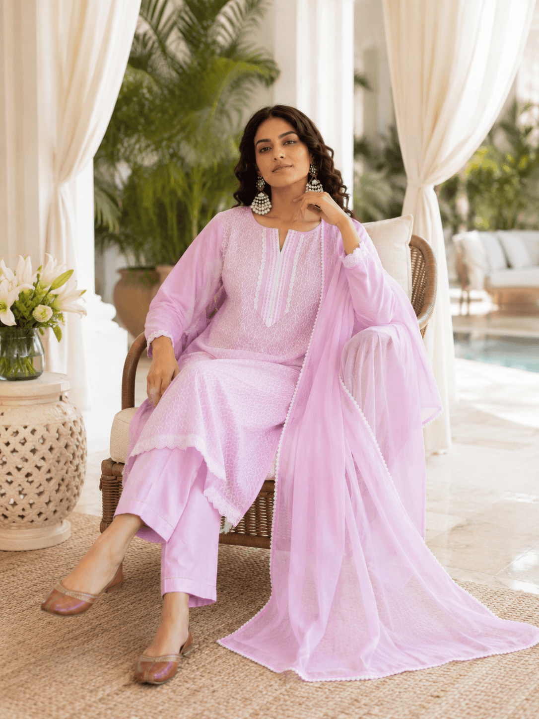 Rosy Mist Dupatta Set