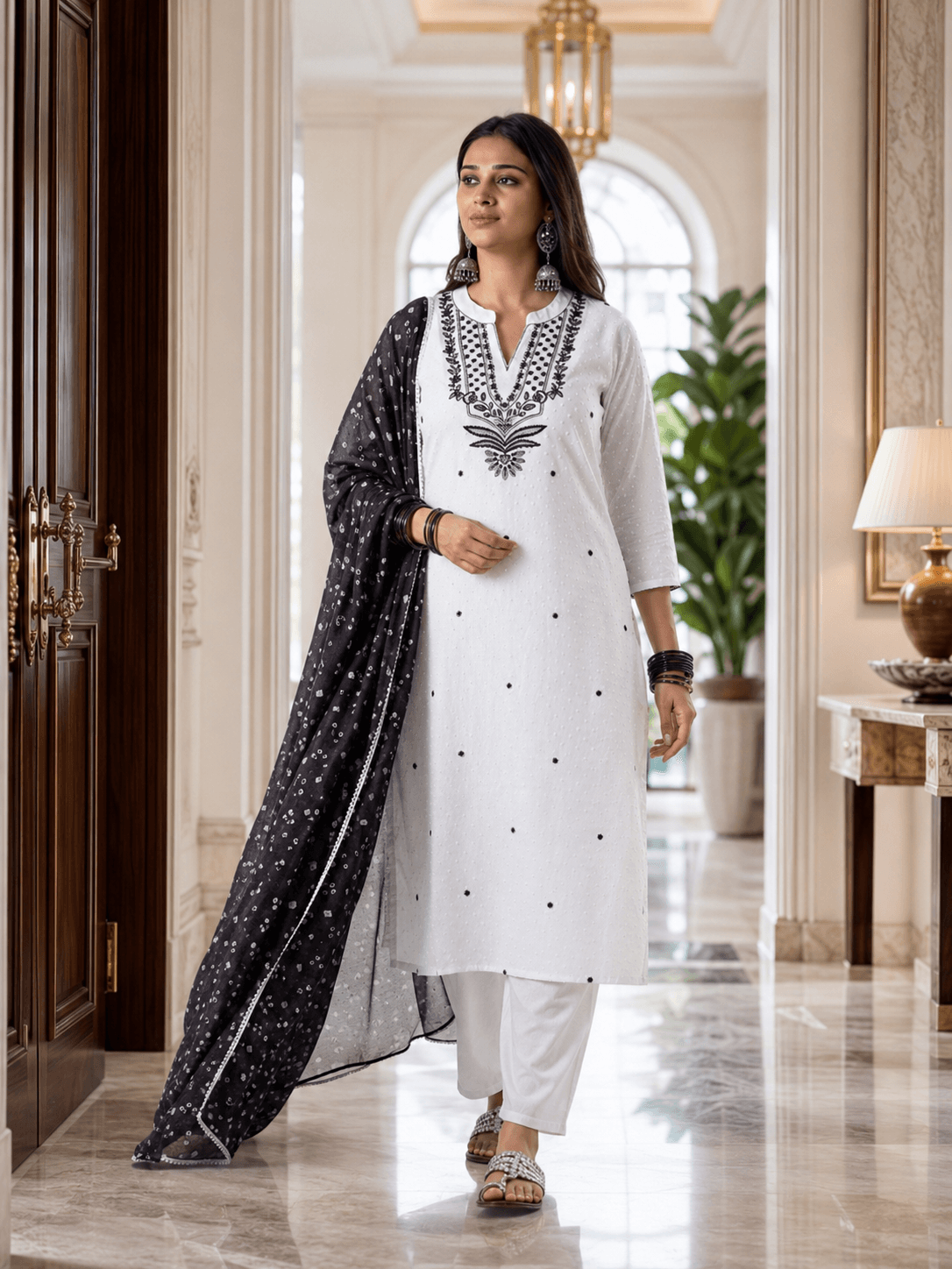 Noir Heritage Elegance Dupatta Set