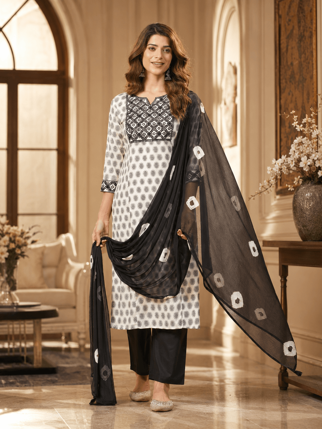 Indigo Echo Dupatta Set
