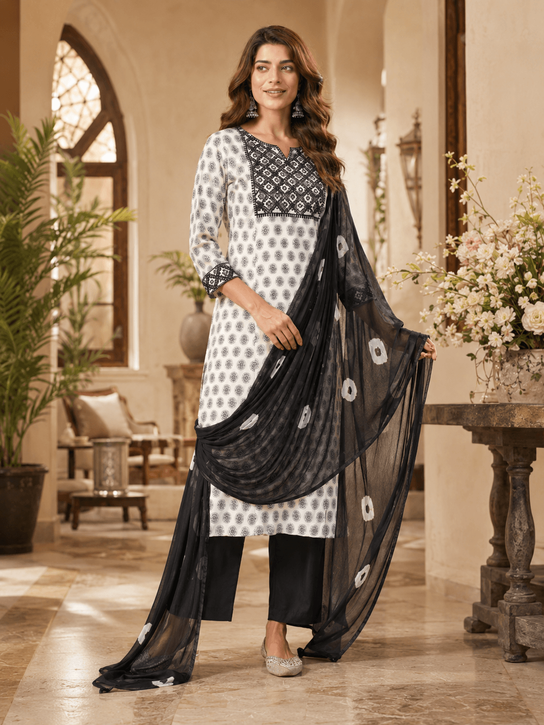 Indigo Echo Dupatta Set