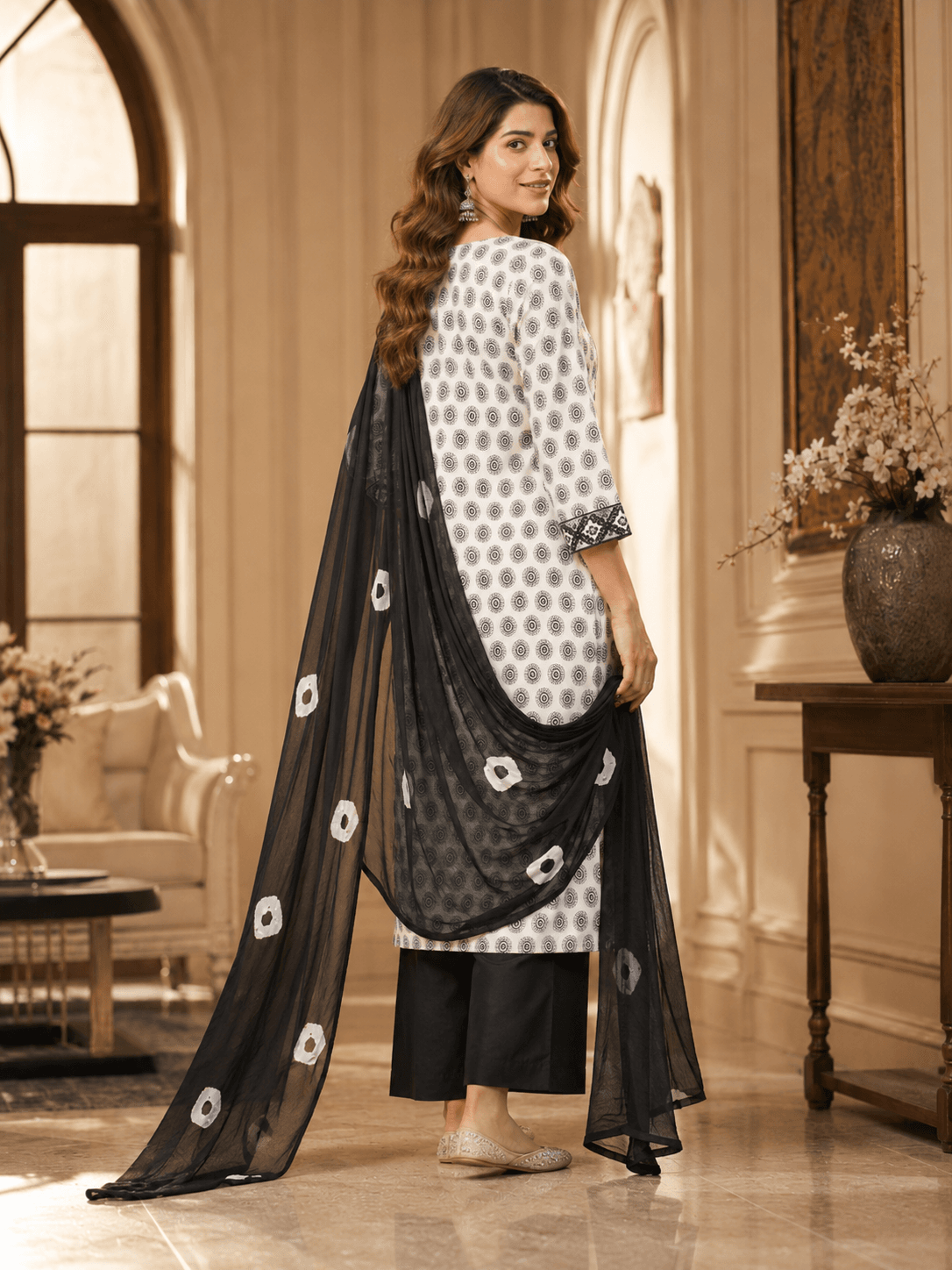 Indigo Echo Dupatta Set