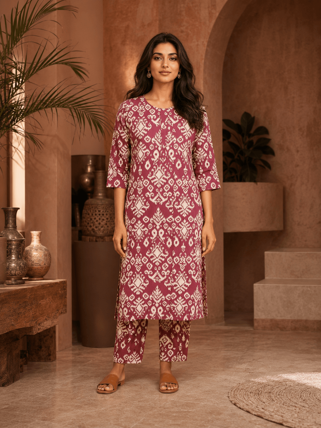 Ikat Ruby Comfort Kurta Set
