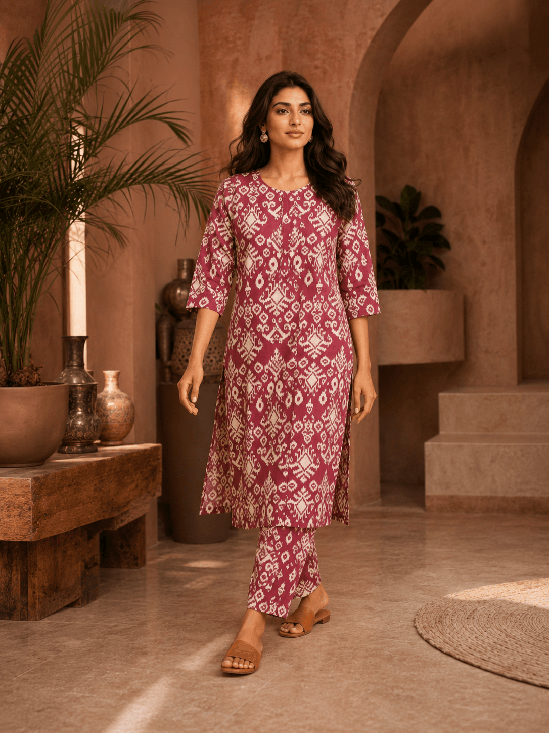 Ikat Ruby Comfort Kurta Set