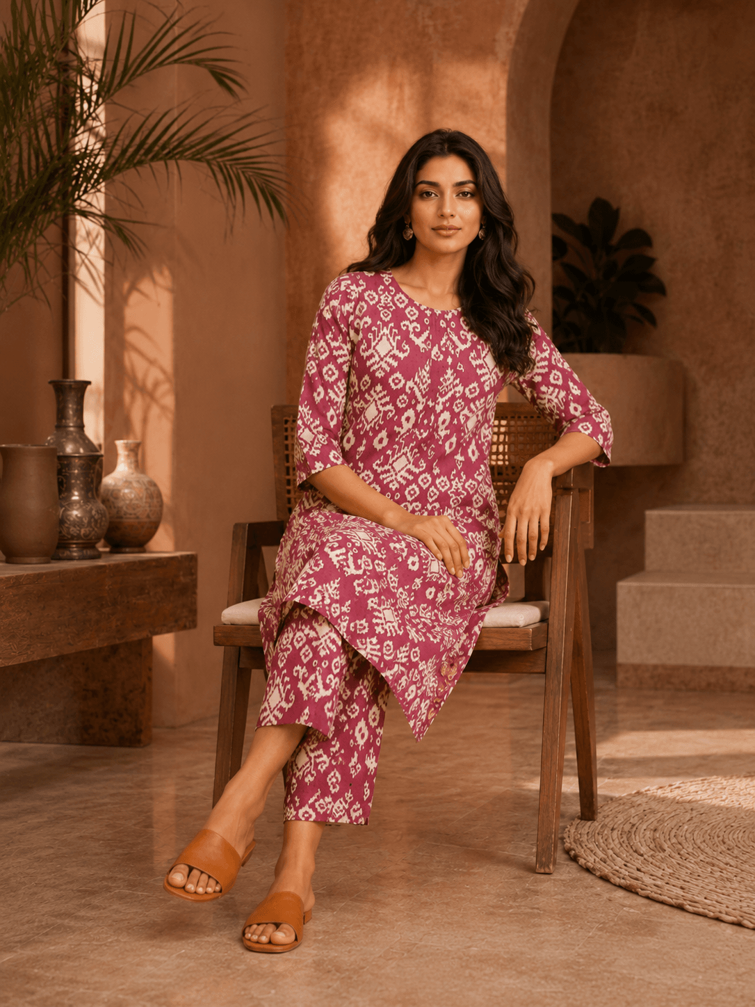 Ikat Ruby Comfort Kurta Set