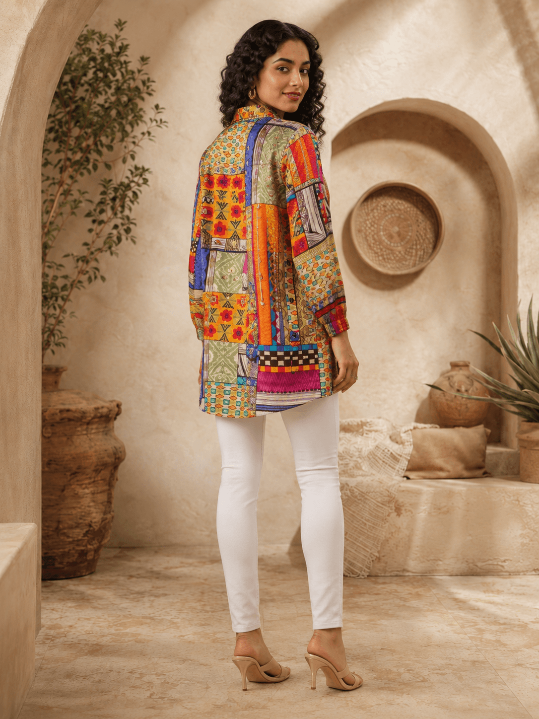 Multi Patchwork Design Shirt