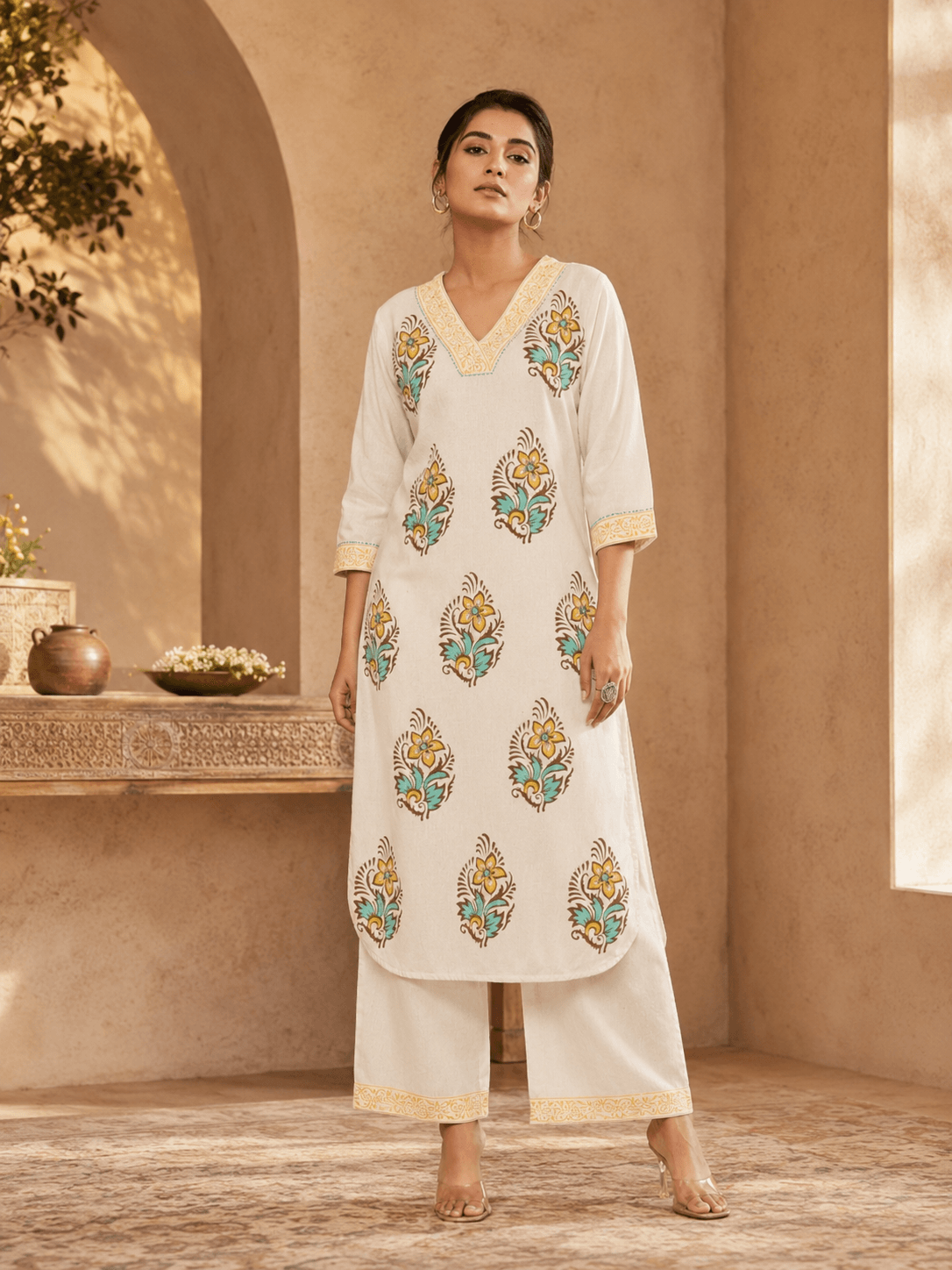 Sunlit Bloom Kurta Set