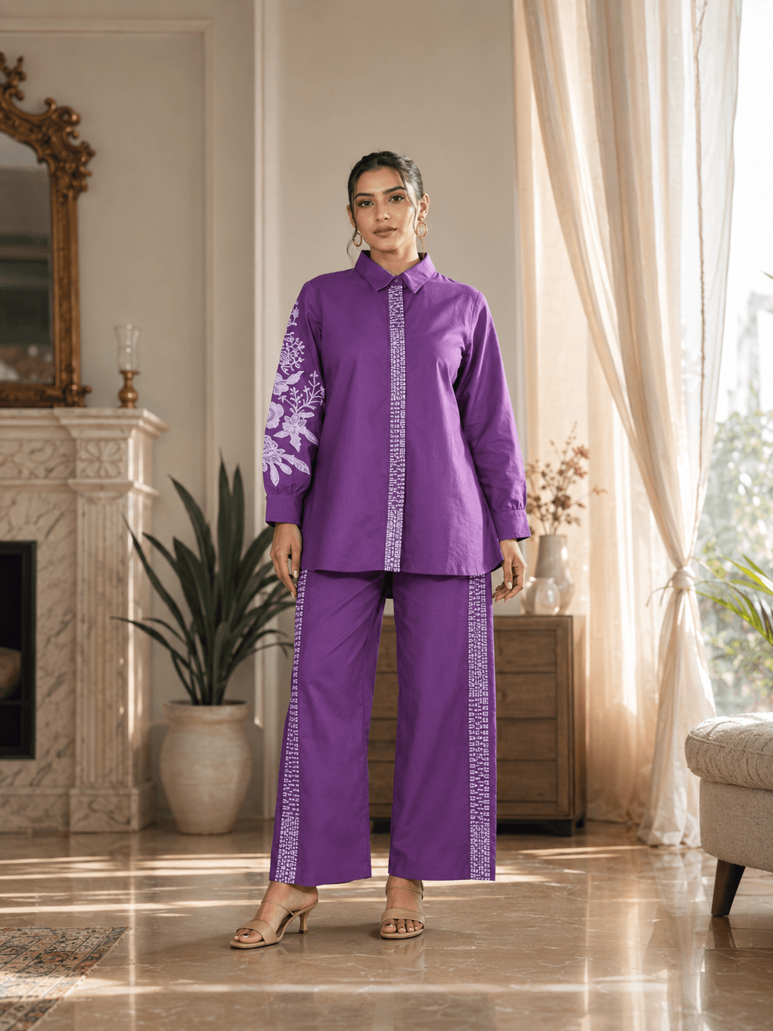 Royal Plum Shirt Co-Ord Set