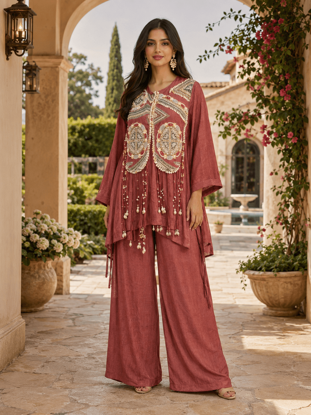 Noor-e-Rust Statement Kurta Set