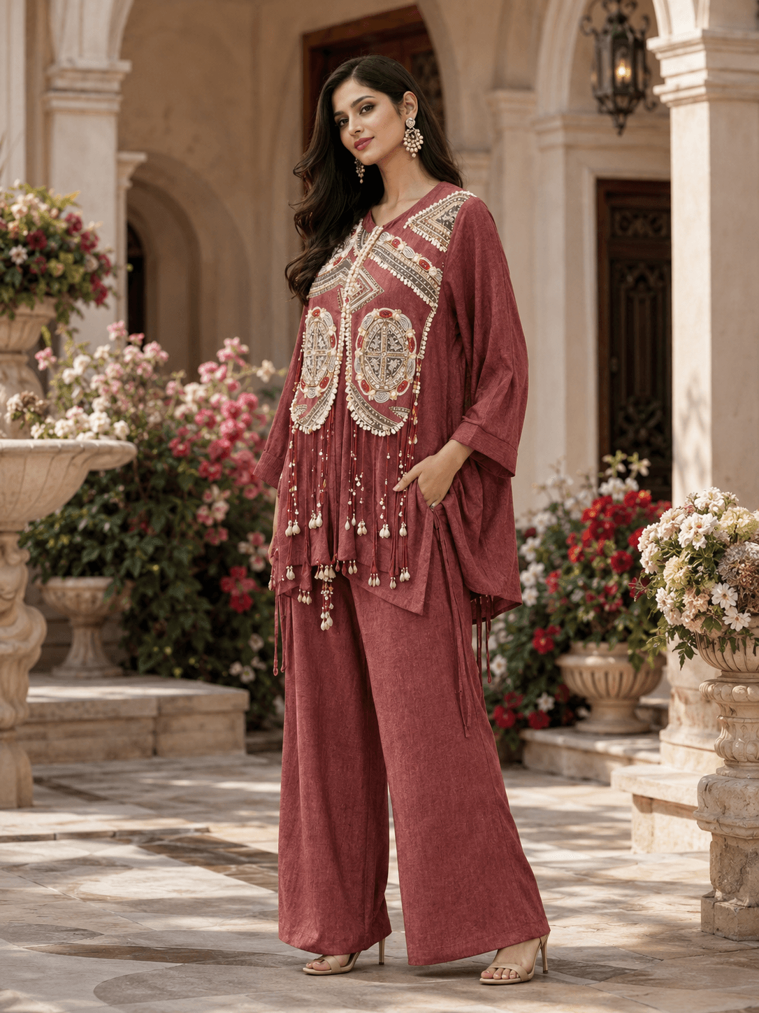 Noor-e-Rust Statement Kurta Set
