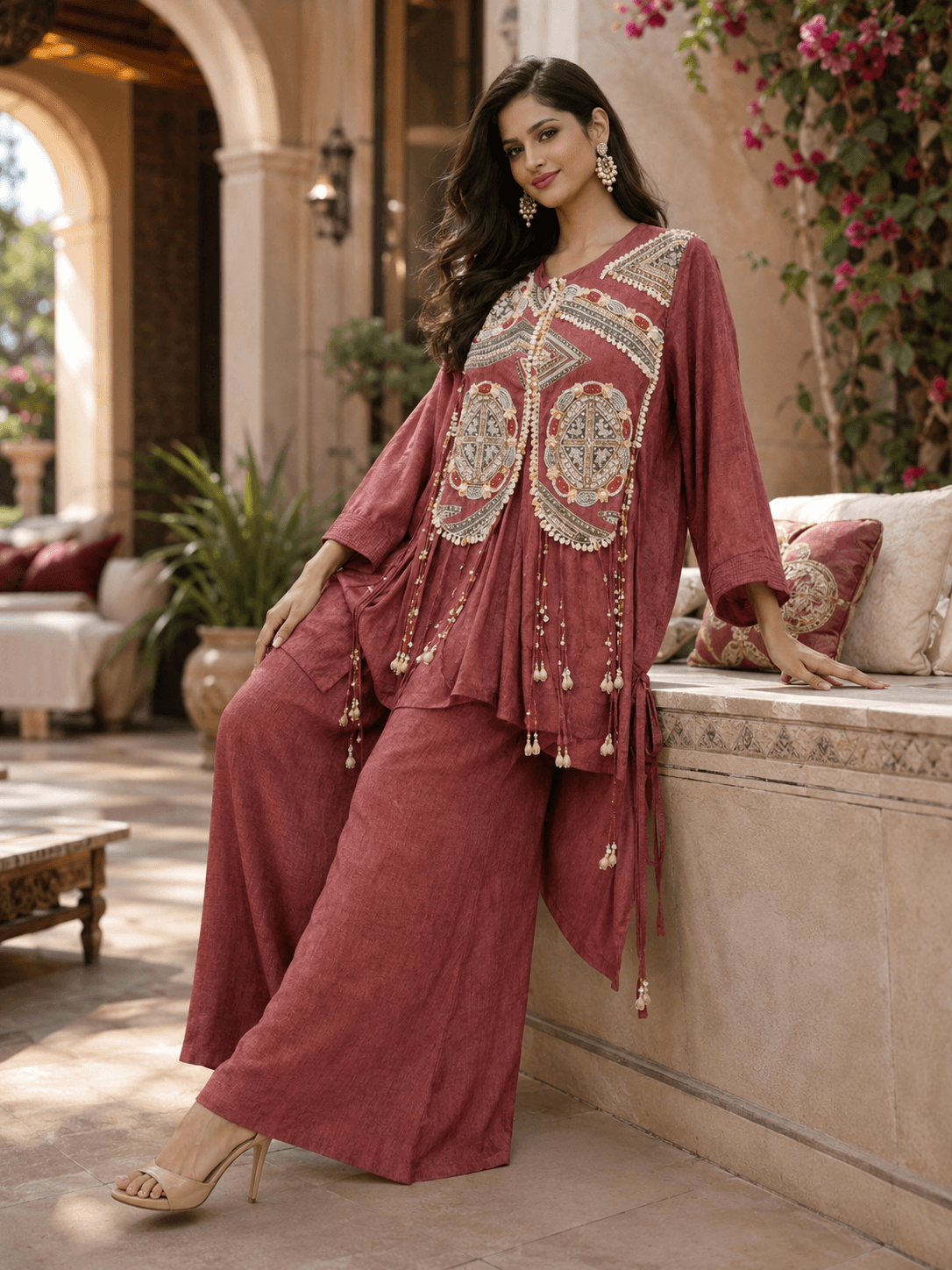 Noor-e-Rust Statement Kurta Set