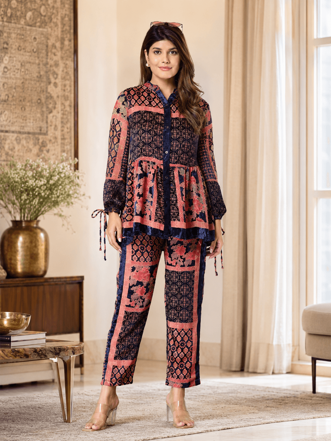 Peplum Printed Co-Ord Set