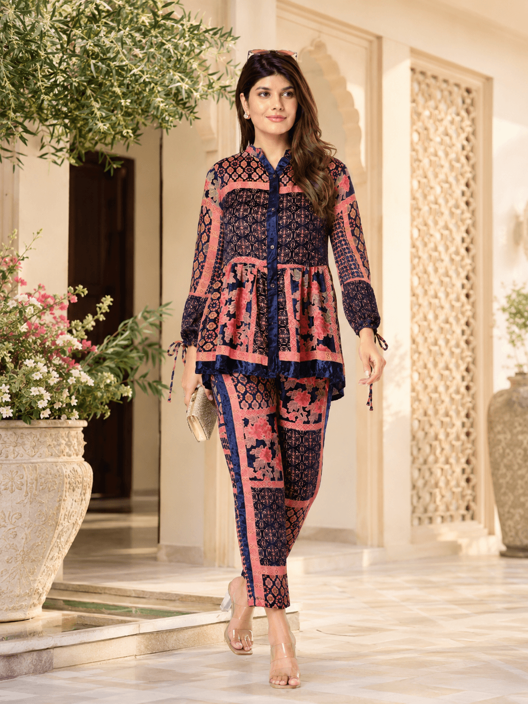 Peplum Printed Co-Ord Set