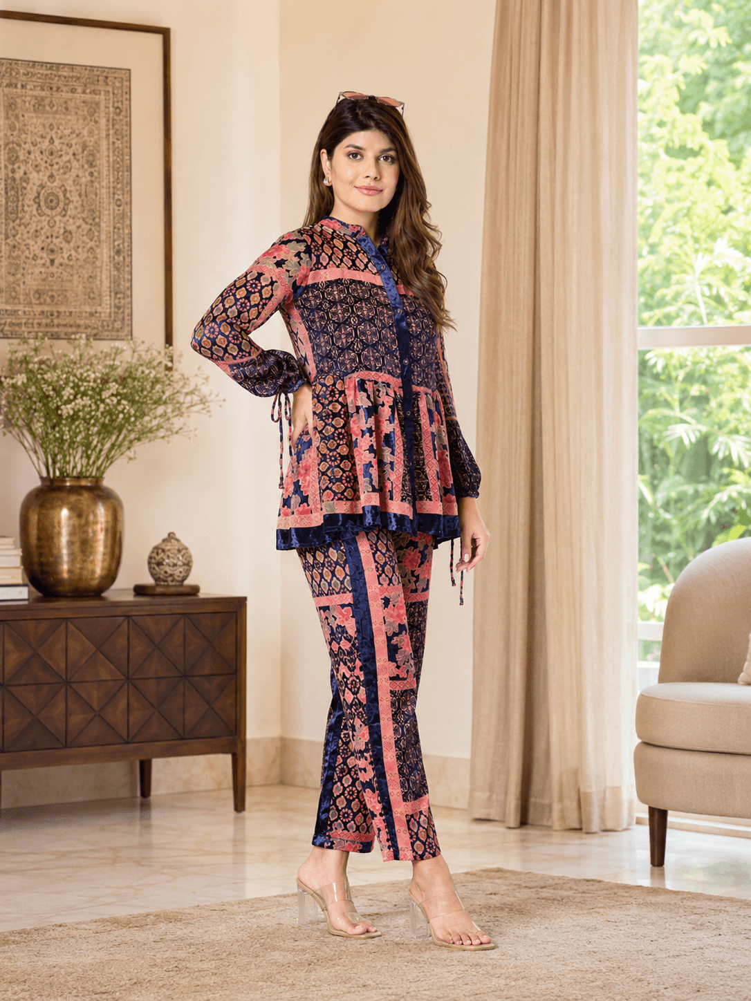 Peplum Printed Co-Ord Set
