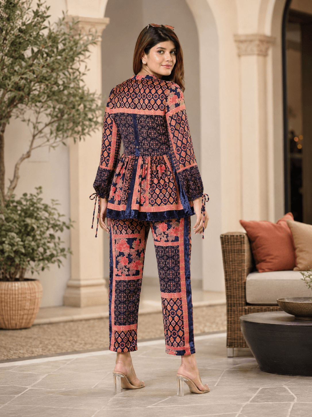 Peplum Printed Co-Ord Set