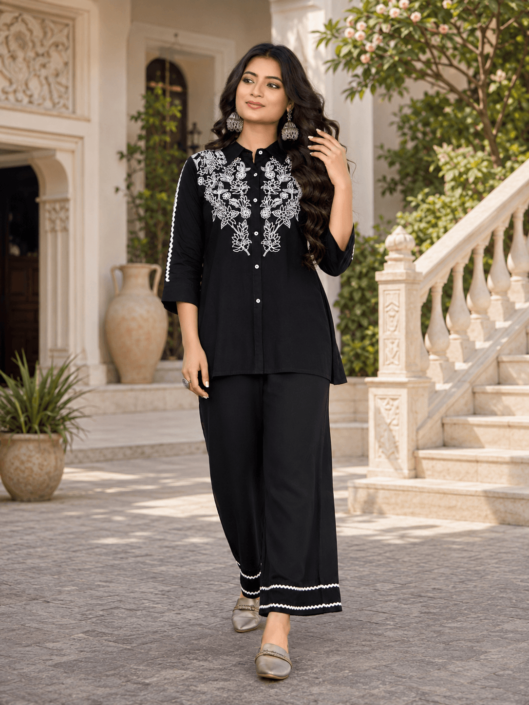Midnight Bloom Co-ord Set