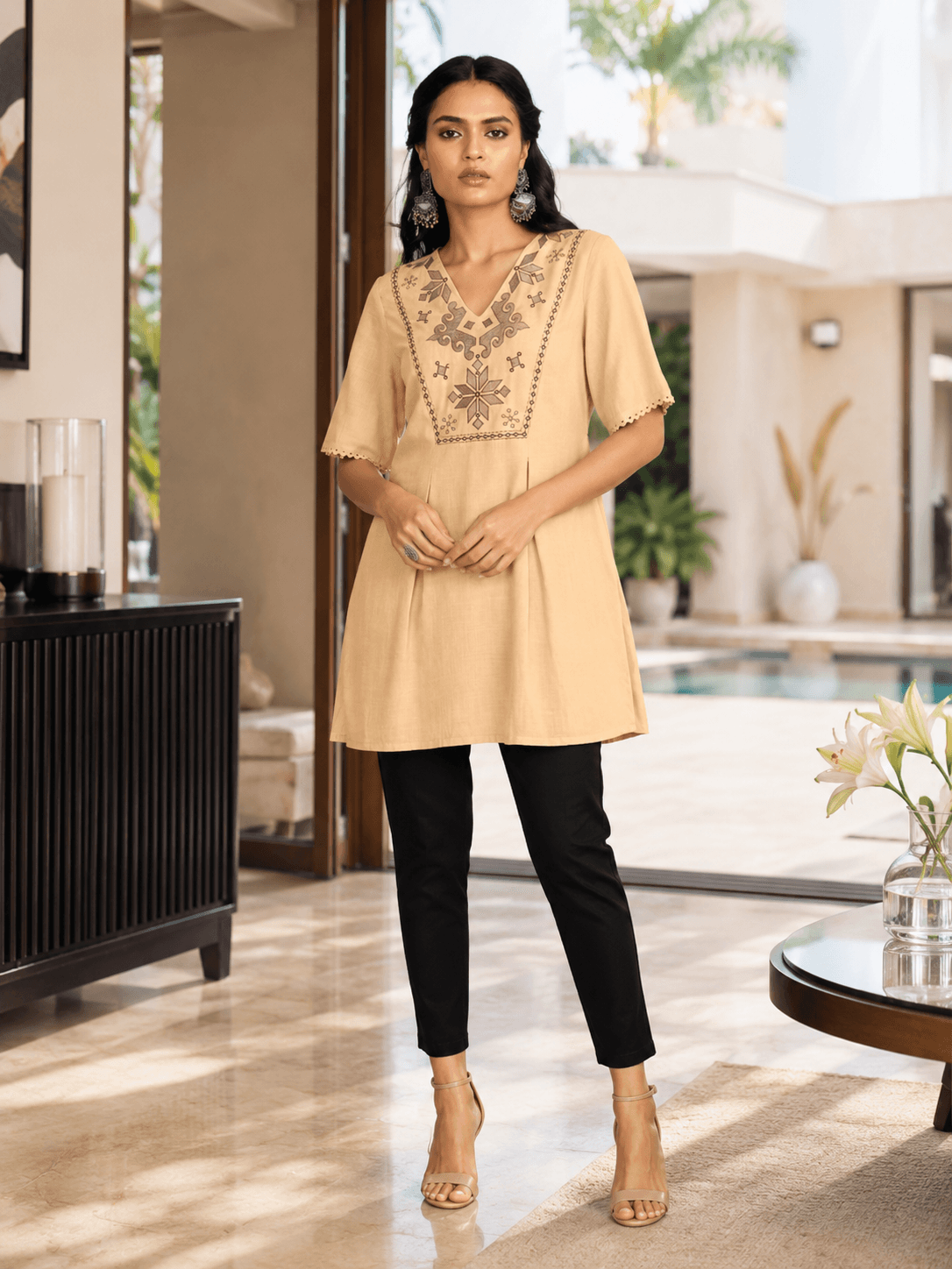 Sand Glow Rayon Top