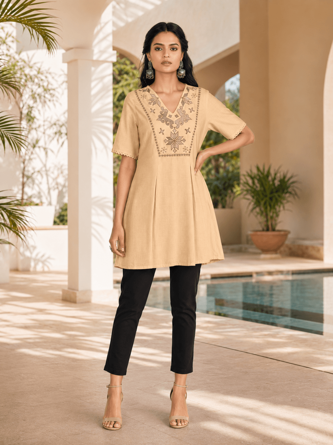 Sand Glow Rayon Top