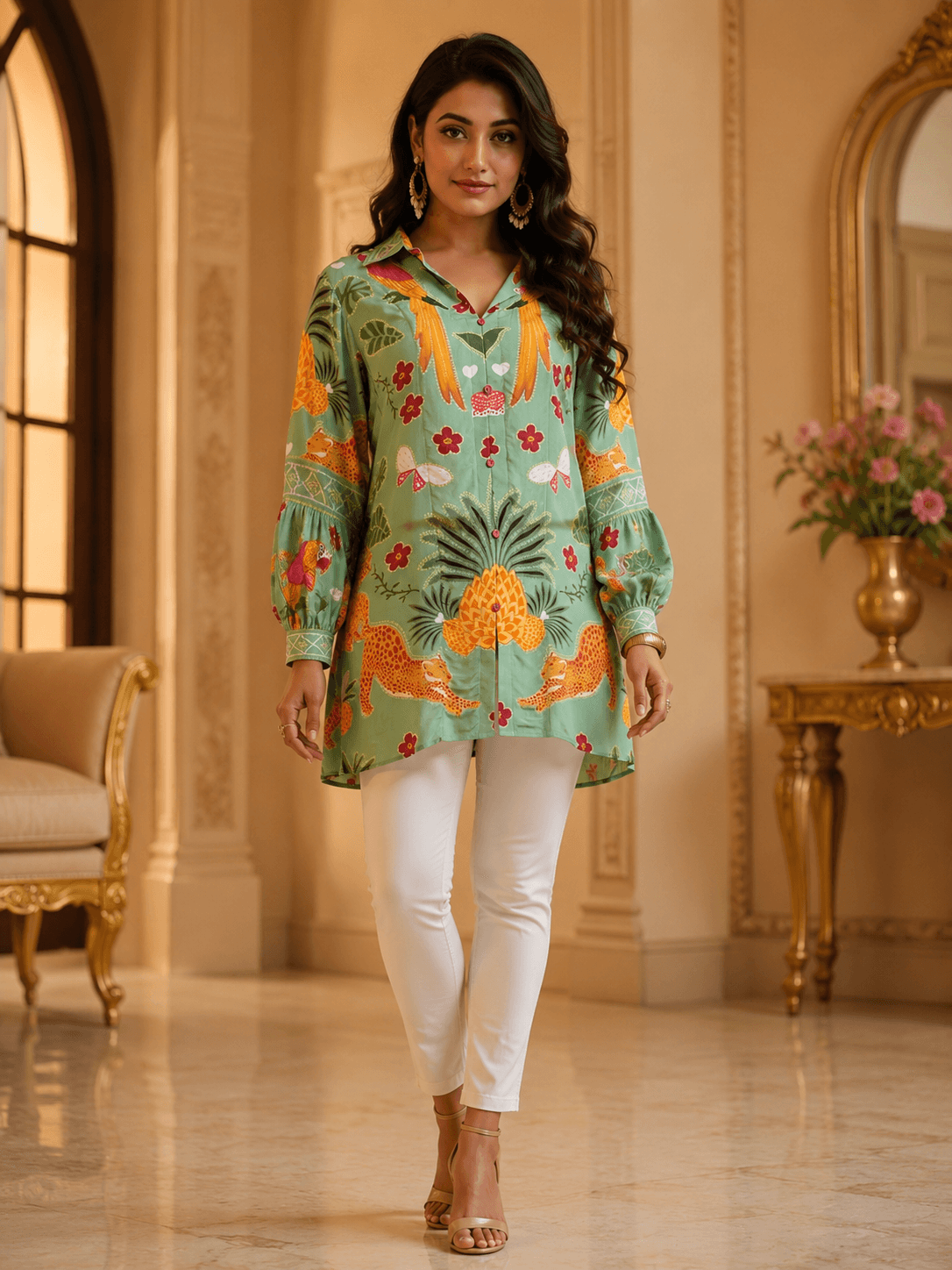 Mint Safari Luxe Top