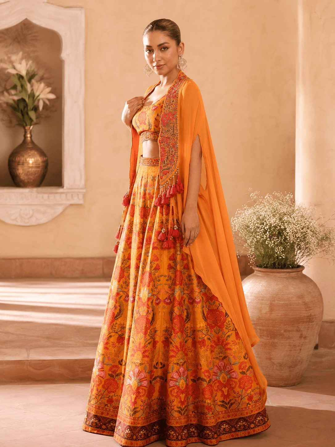 Sunset Blossom Palazzo Set