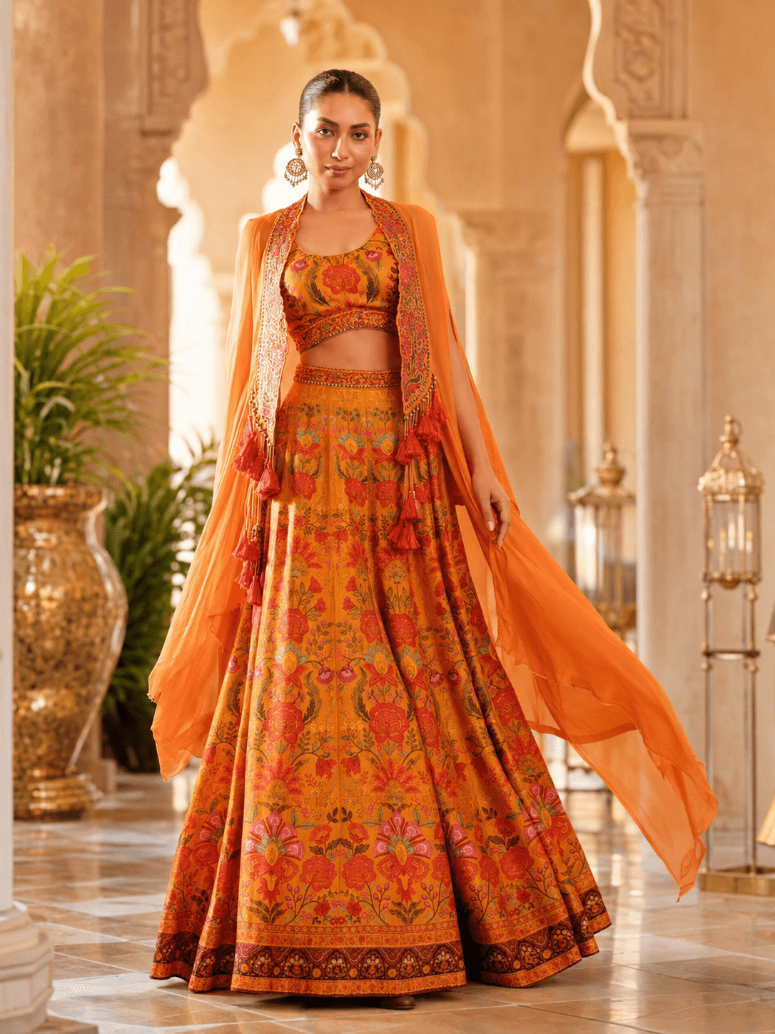 Sunset Blossom Palazzo Set