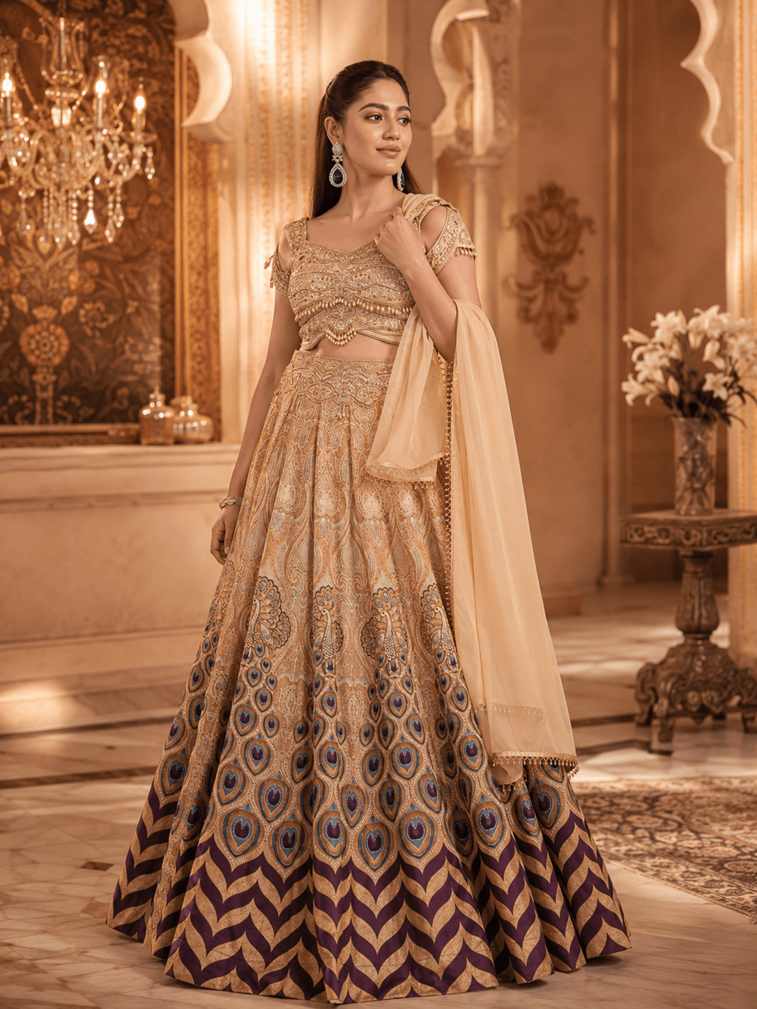 Golden Royale Lehenga Set