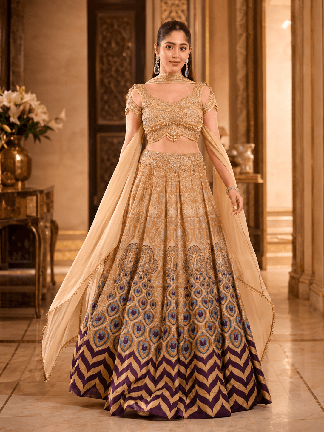 Golden Royale Lehenga Set