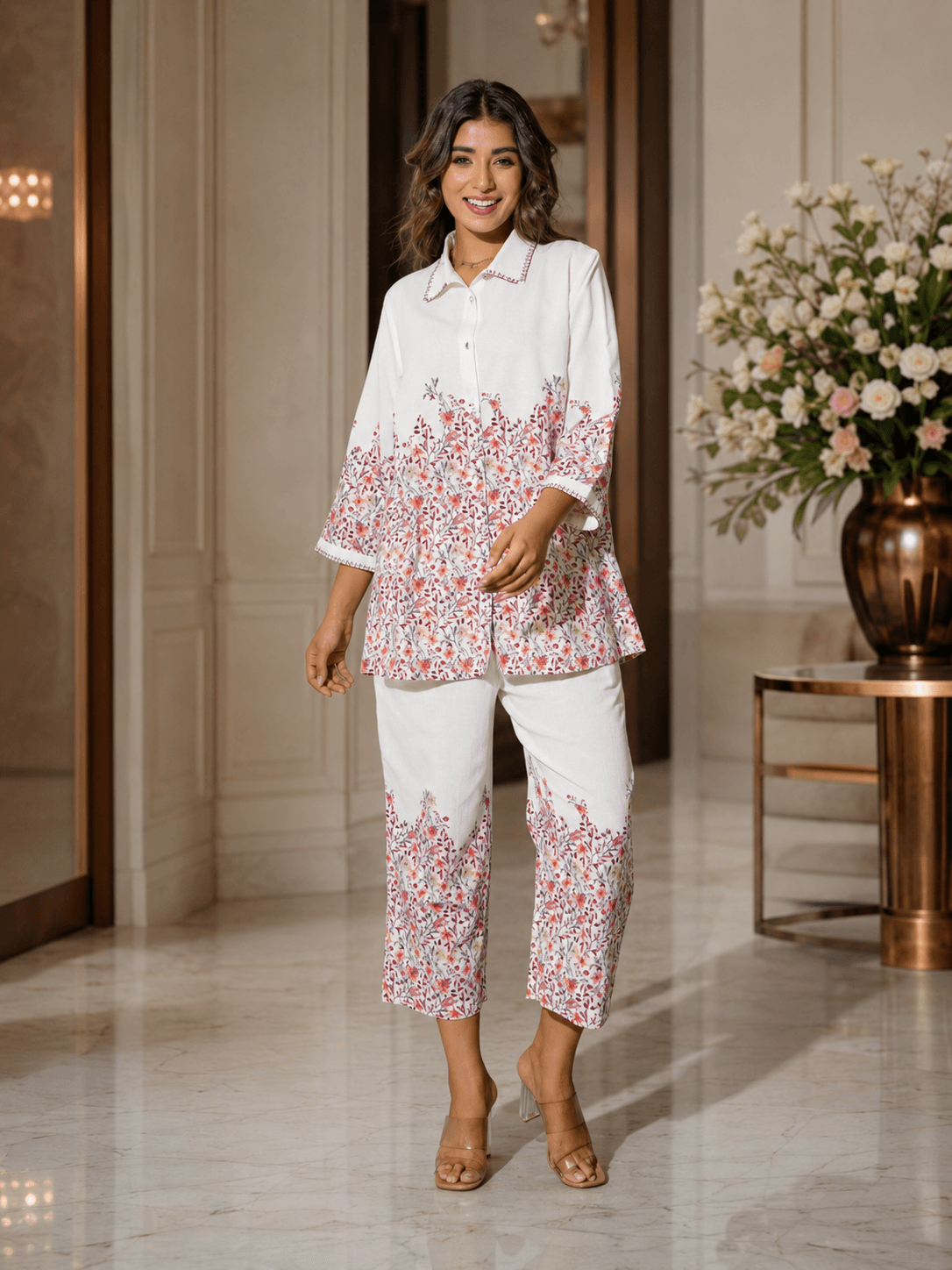 Ivory Garden Printed Co-Ord Set