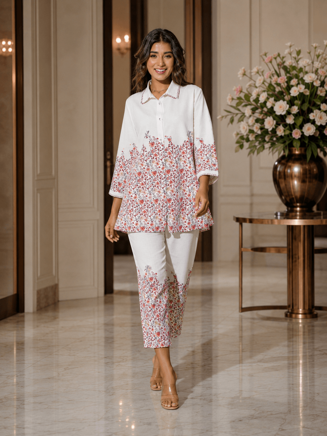 Ivory Garden Printed Co-Ord Set