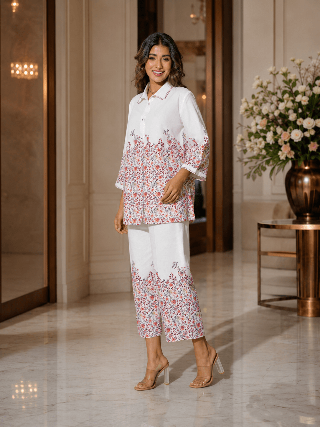 Ivory Garden Printed Co-Ord Set