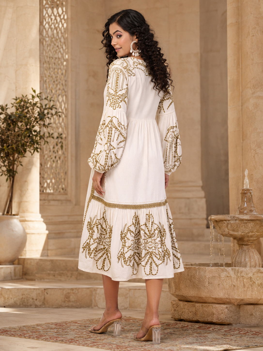 Subtle Glamour 3/4 Midi Dress