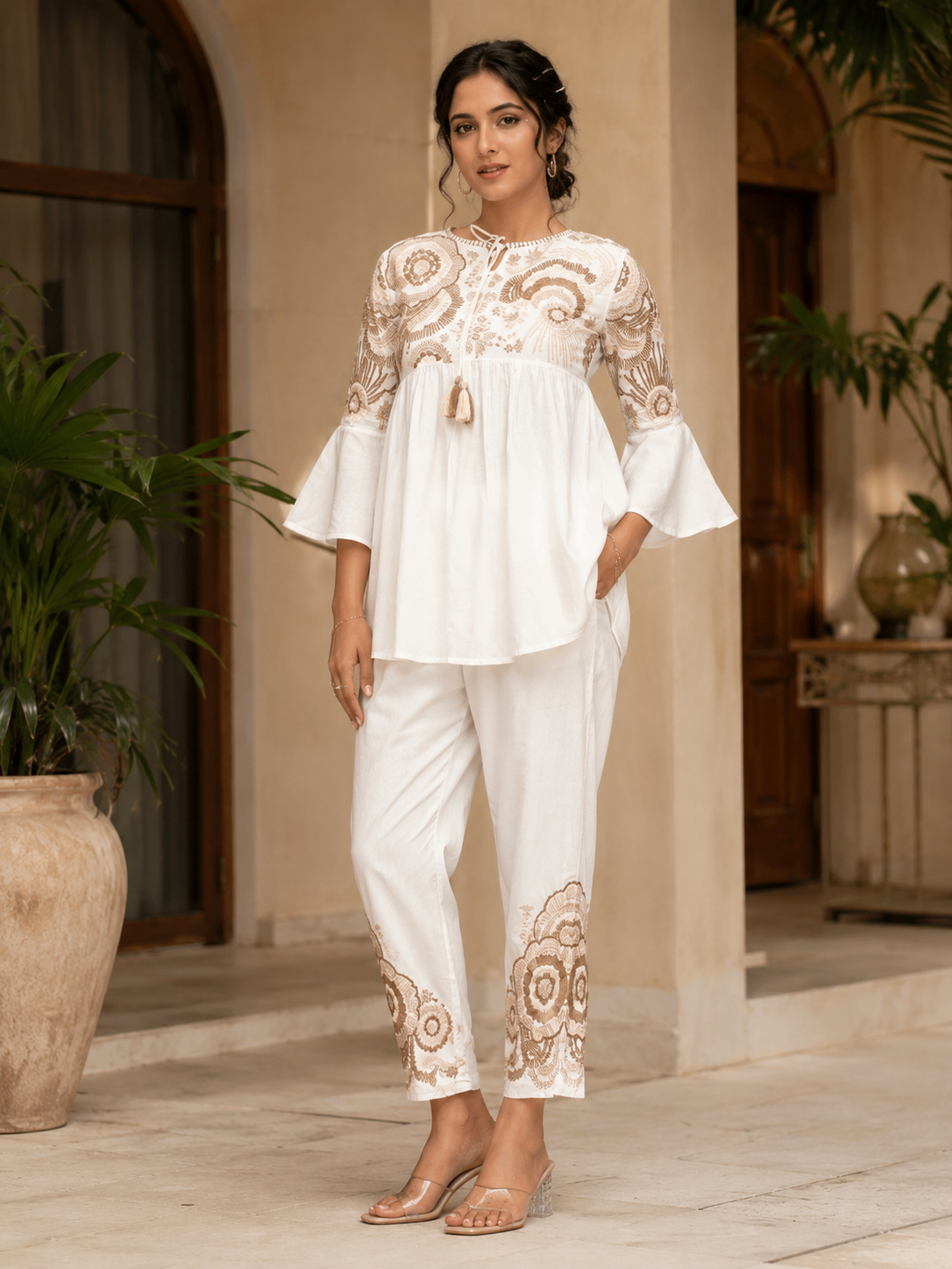 White Ivory Grace Co-ord Set