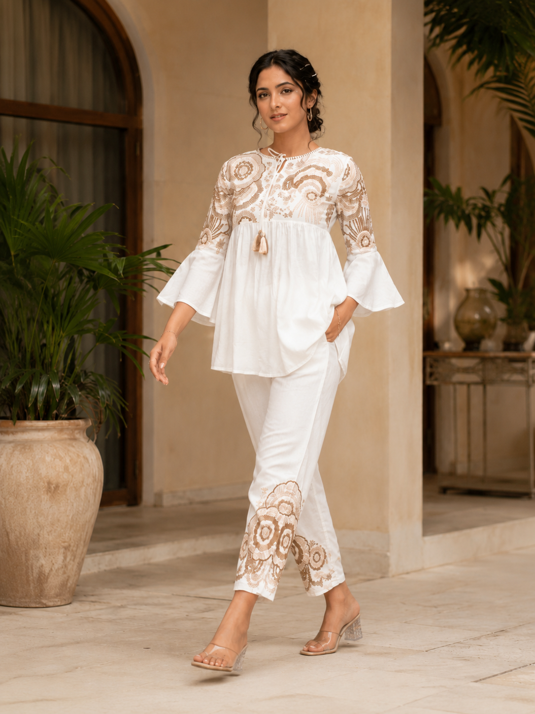 White Ivory Grace Co-ord Set