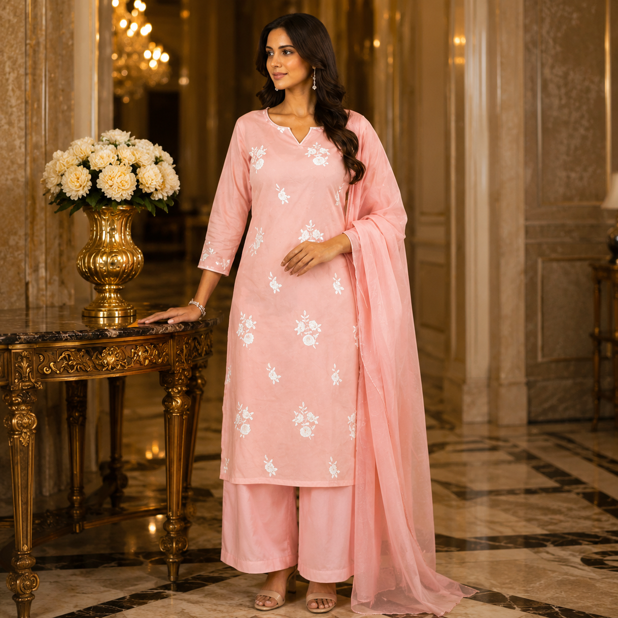 Pink Blossom Heritage Suit Set
