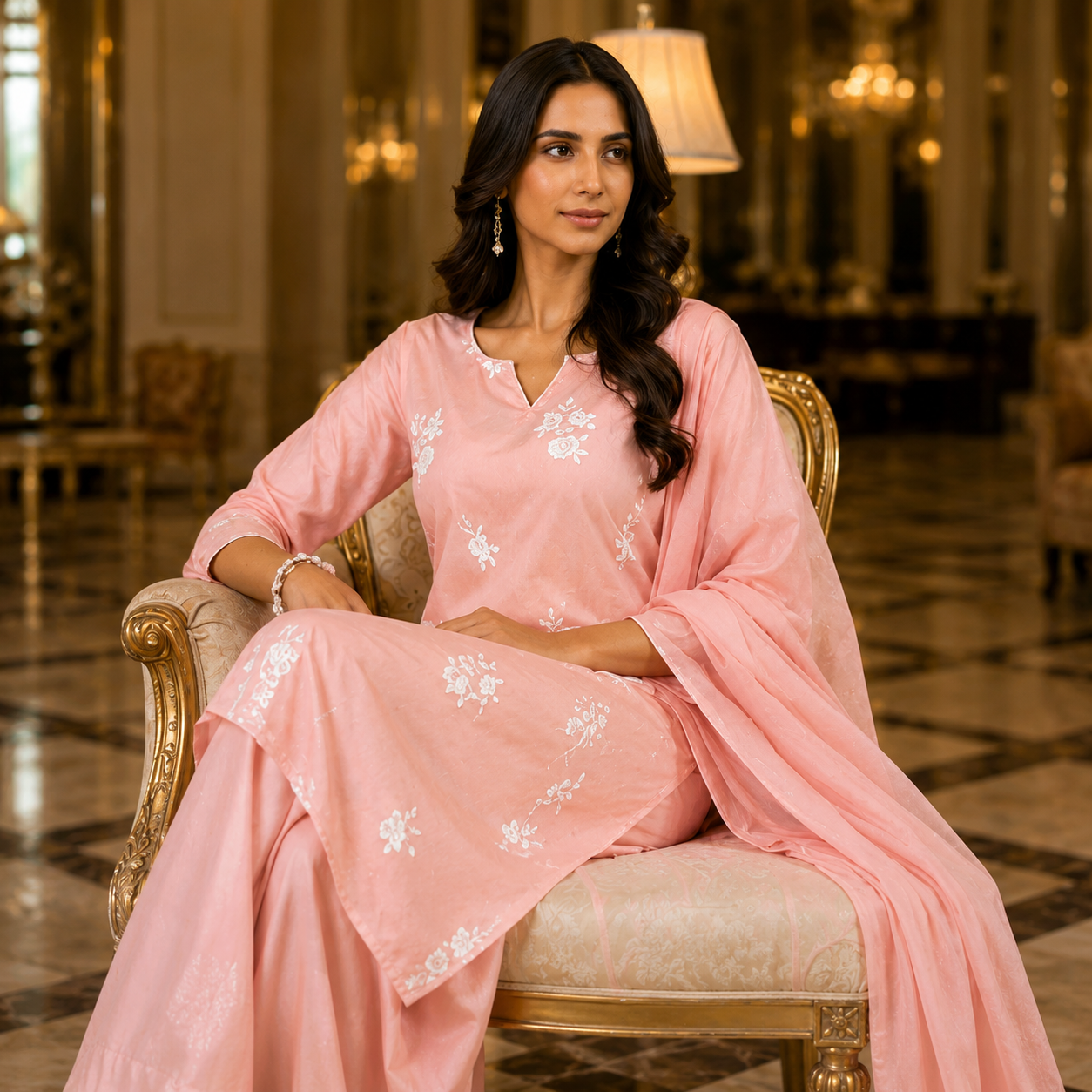 Pink Blossom Heritage Suit Set