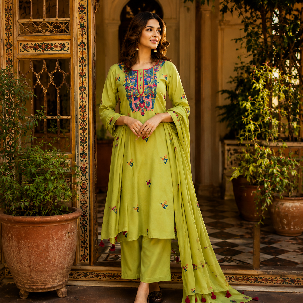 Lime Blossom Heritage Suit Set