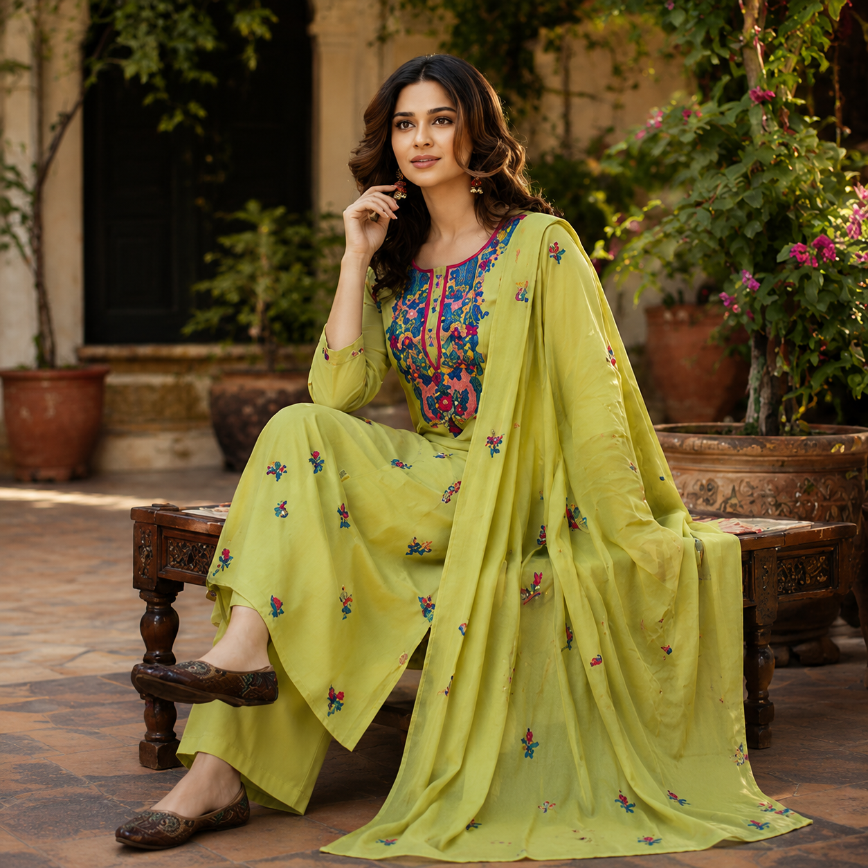 Lime Blossom Heritage Suit Set