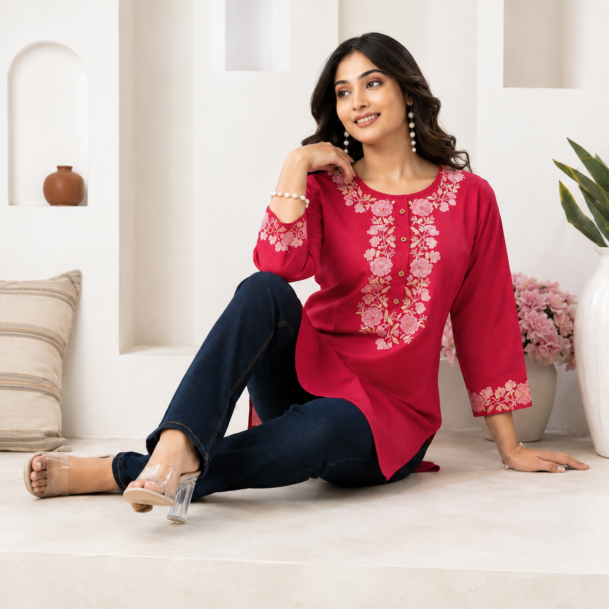 Crimson Grace Floral Top
