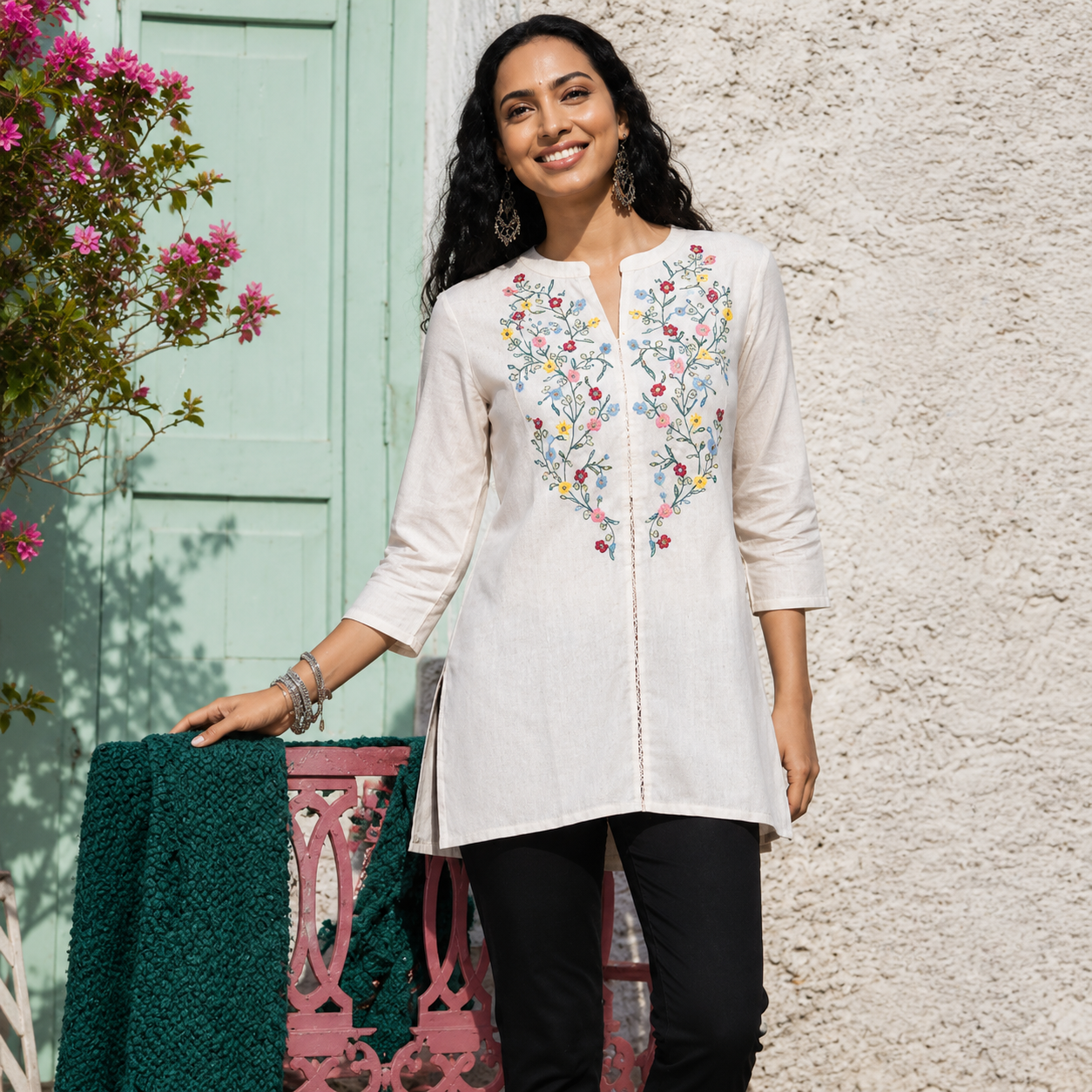 Ivory Flora Grace Top