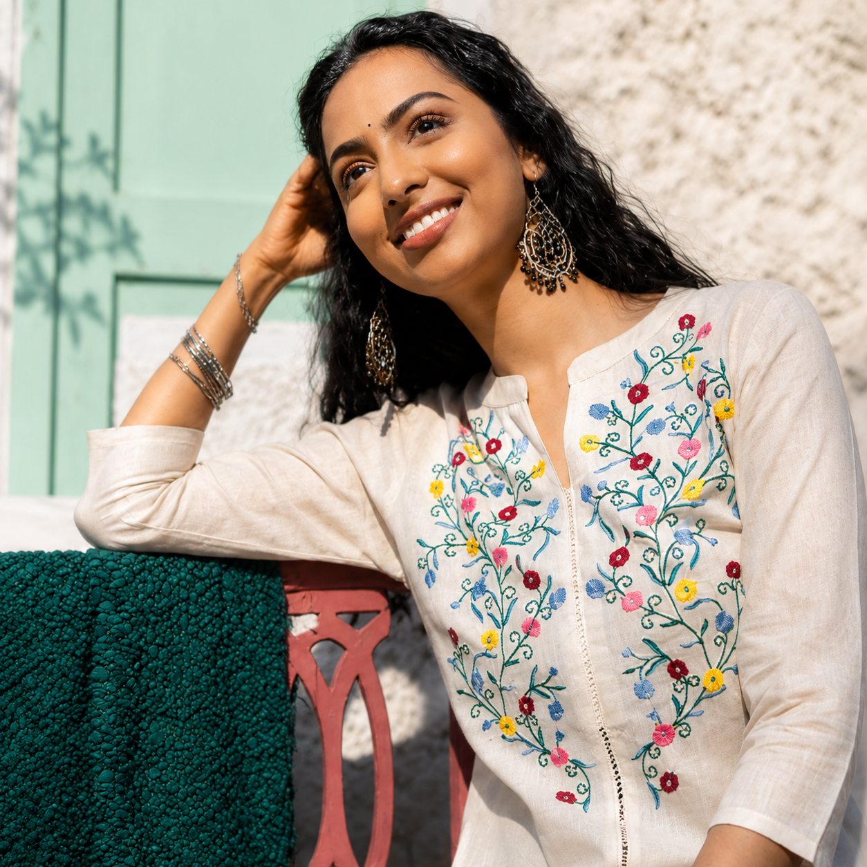 Ivory Flora Grace Top