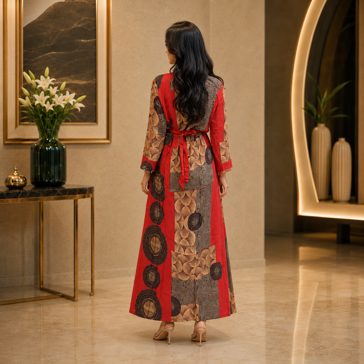 Crimson Royale Maxi Dress