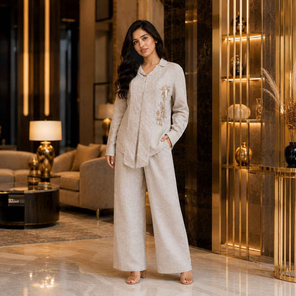 Ivory Luxe Linen Co-Ord Set