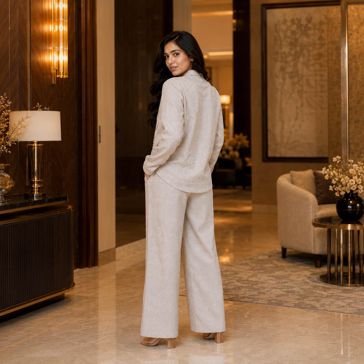 Ivory Luxe Linen Co-Ord Set