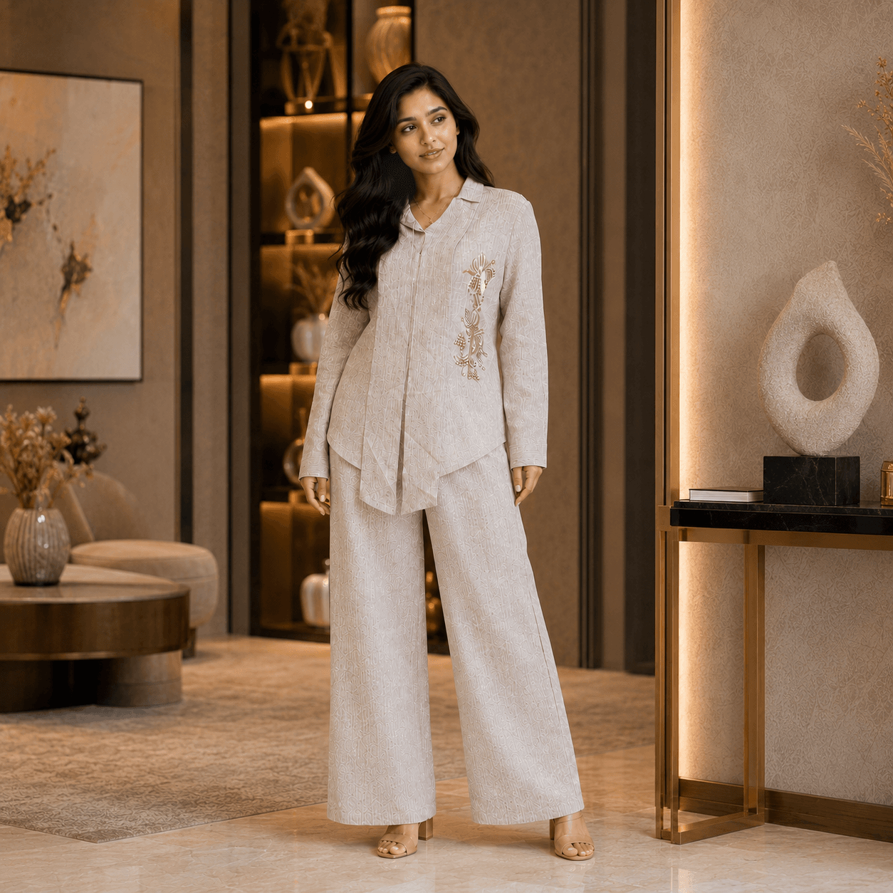 Ivory Luxe Linen Co-Ord Set