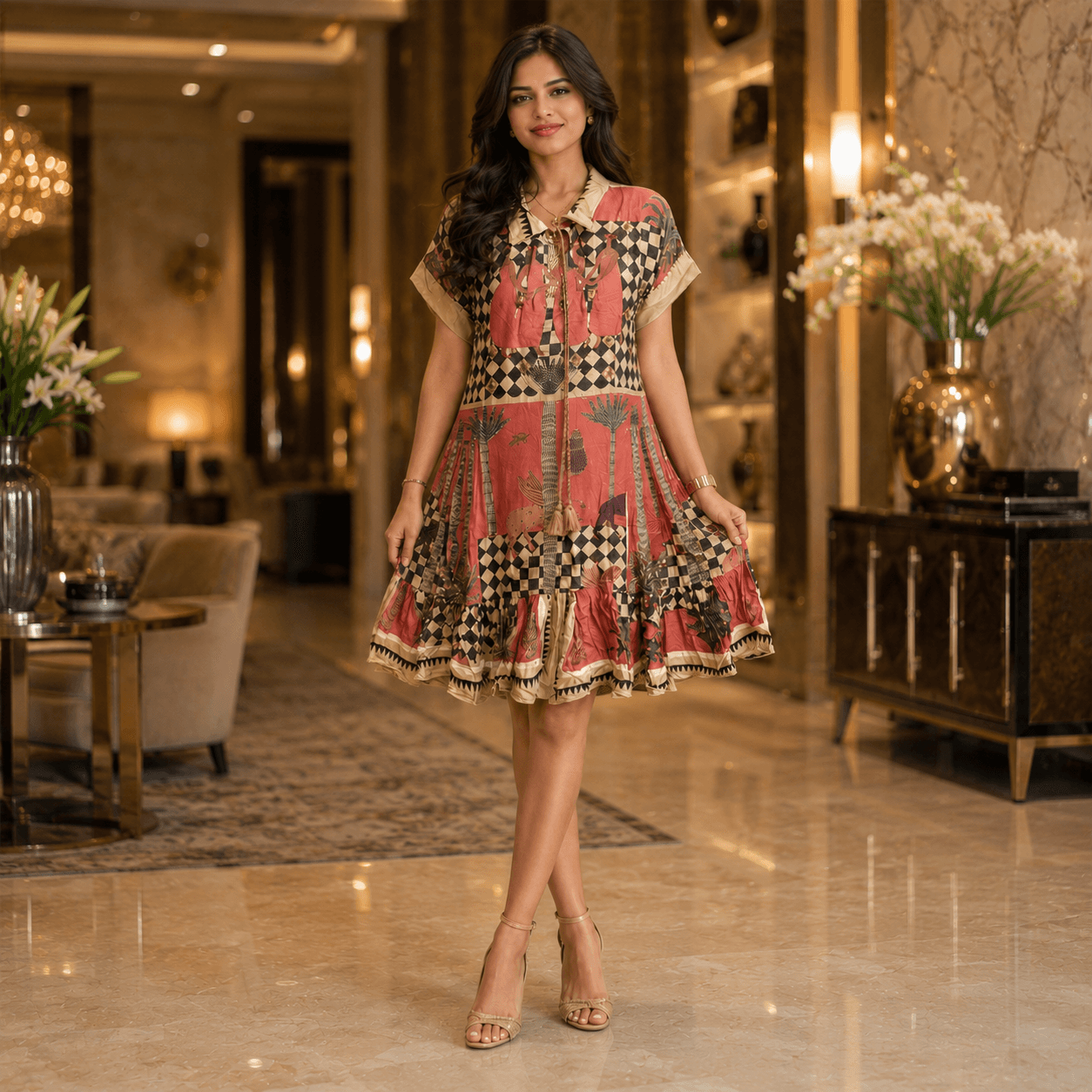 Sunset Mirage Flare Dress