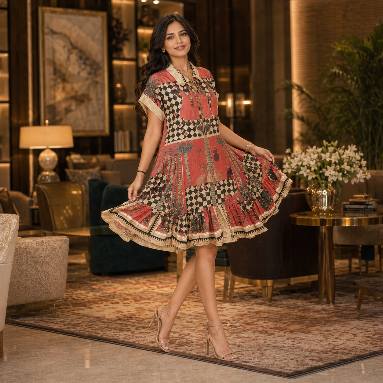 Sunset Mirage Flare Dress
