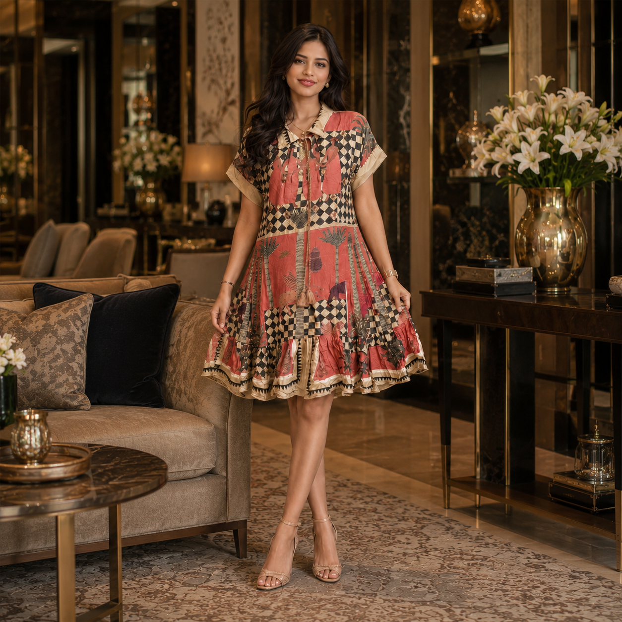 Sunset Mirage Flare Dress